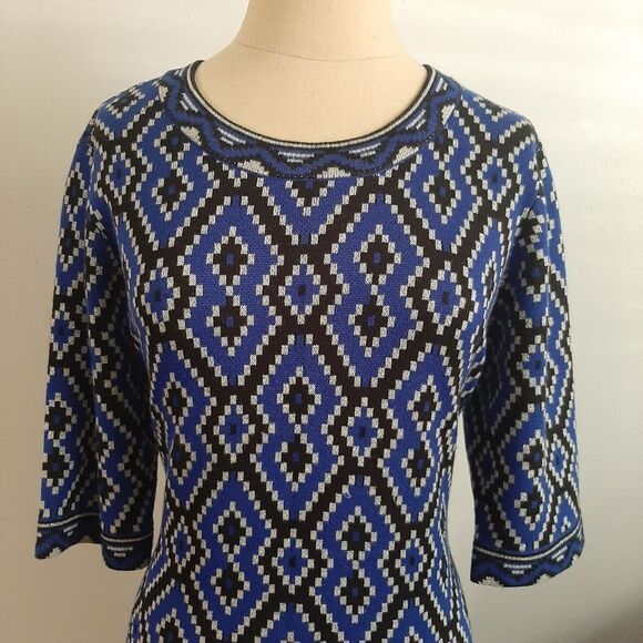 Beige By Eci Diamond Shape Sweater Dress Size Large - Picture 4 of 9